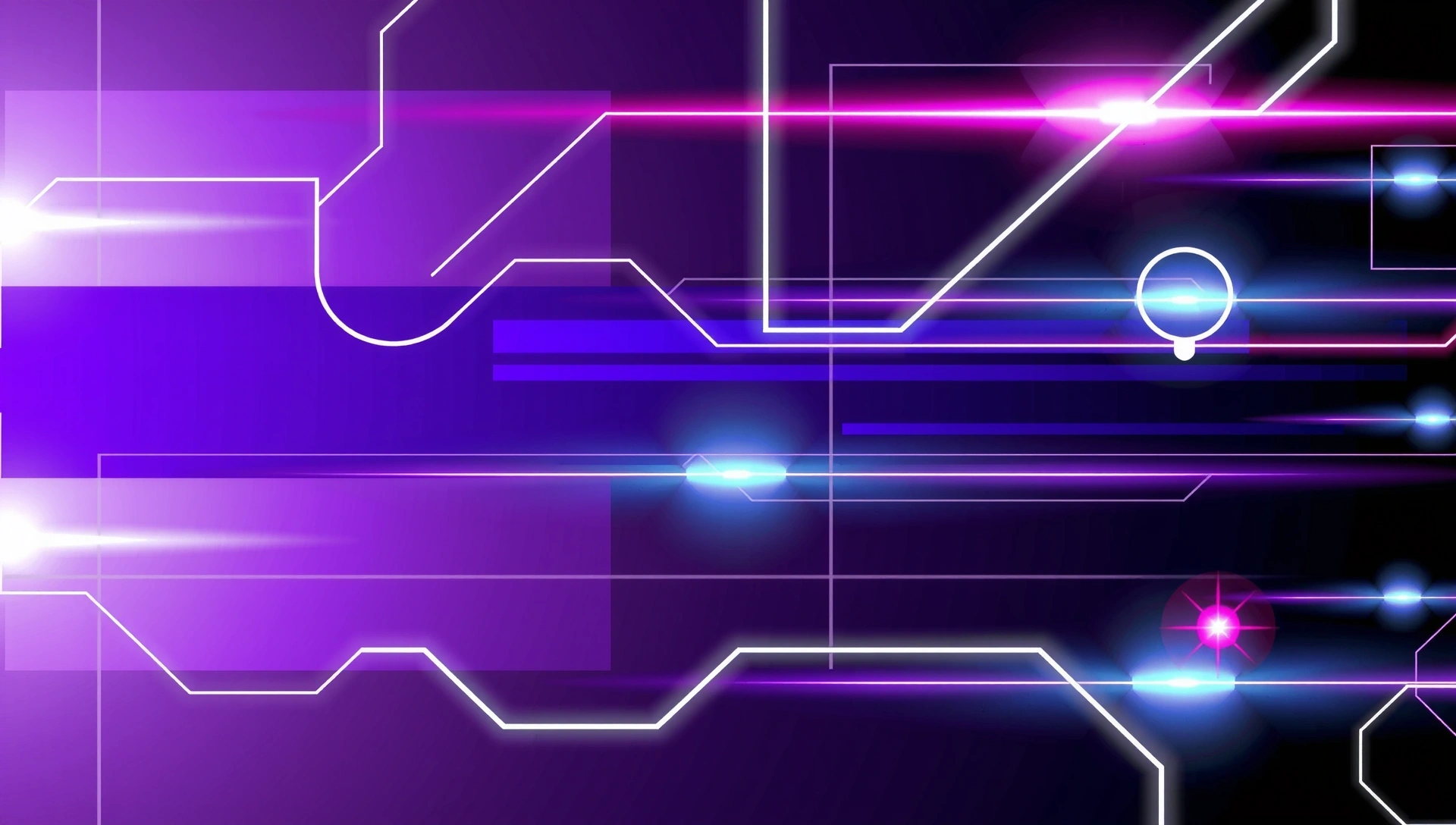 Abstract digital design background with glowing lines and shapes representing innovation